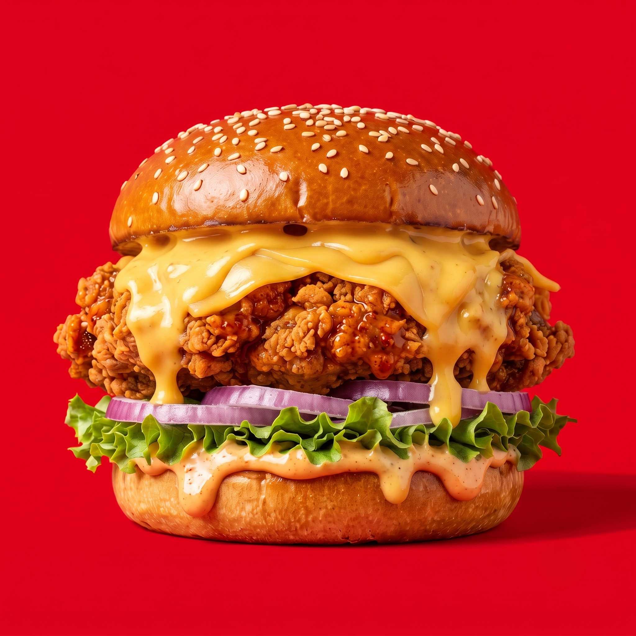 Cheesy Chicken Burger